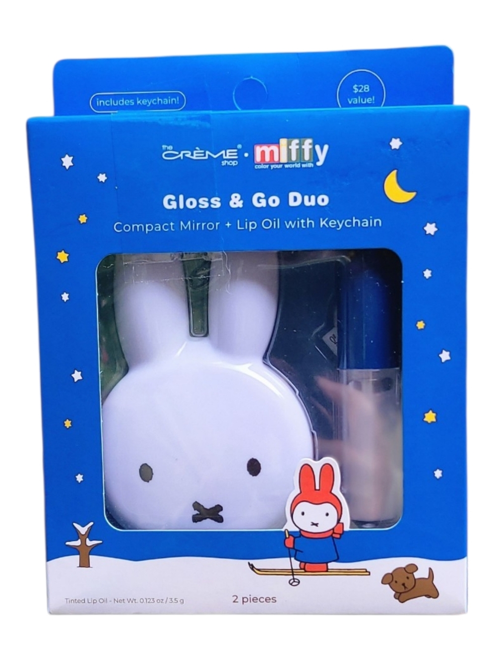 NEW The Crème Shop x Miffy Gloss & Go Duo Mirror + Lip Oil